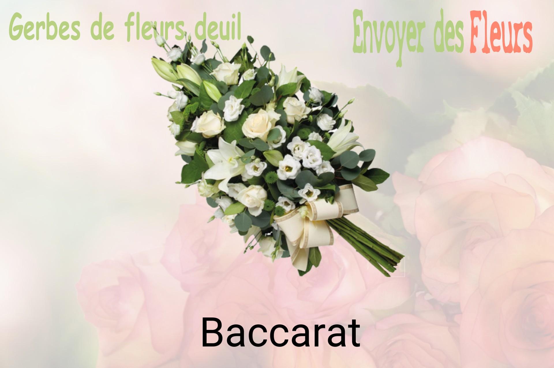 Gerbe de fleurs de deuil livrée à Baccarat